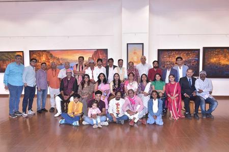 “Sacred India” 17th Solo Show Of Paintings By Renowned Artist Paramesh Paul At Nehru Centre Art Gallery